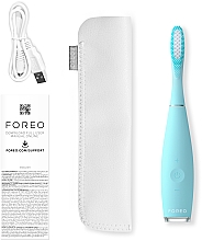 Elektrische Schall-Zahnbürste aus Silikon - Foreo ISSA 3 Ultra-hygienic Silicone Sonic Toothbrush Mint — Bild N3