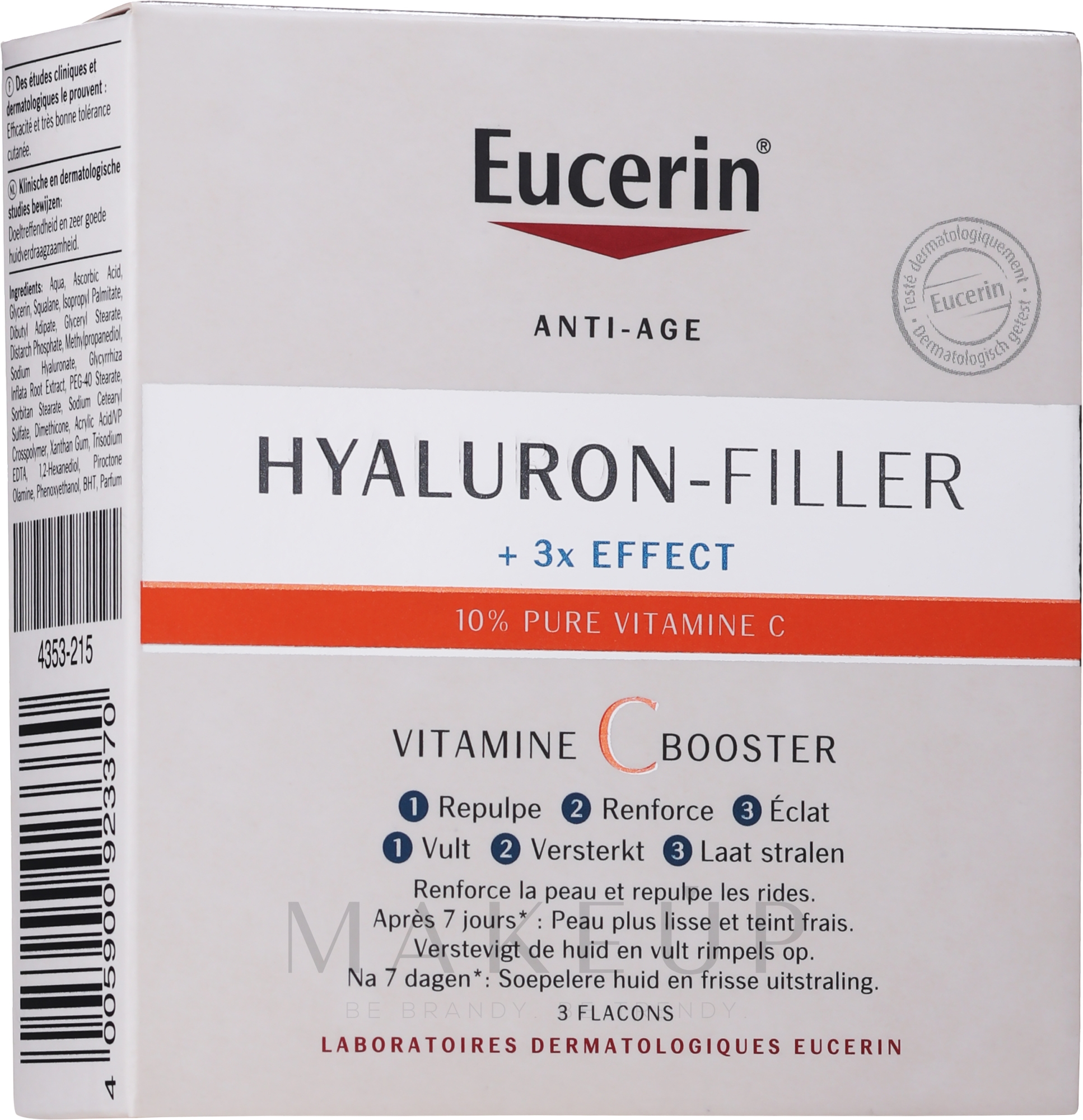 Anti-Aging Gesichtsserum mit 10% Vitamin C - Eucerin Hyaluron-Filler Vitamin C Booster — Bild 3 x 8 ml