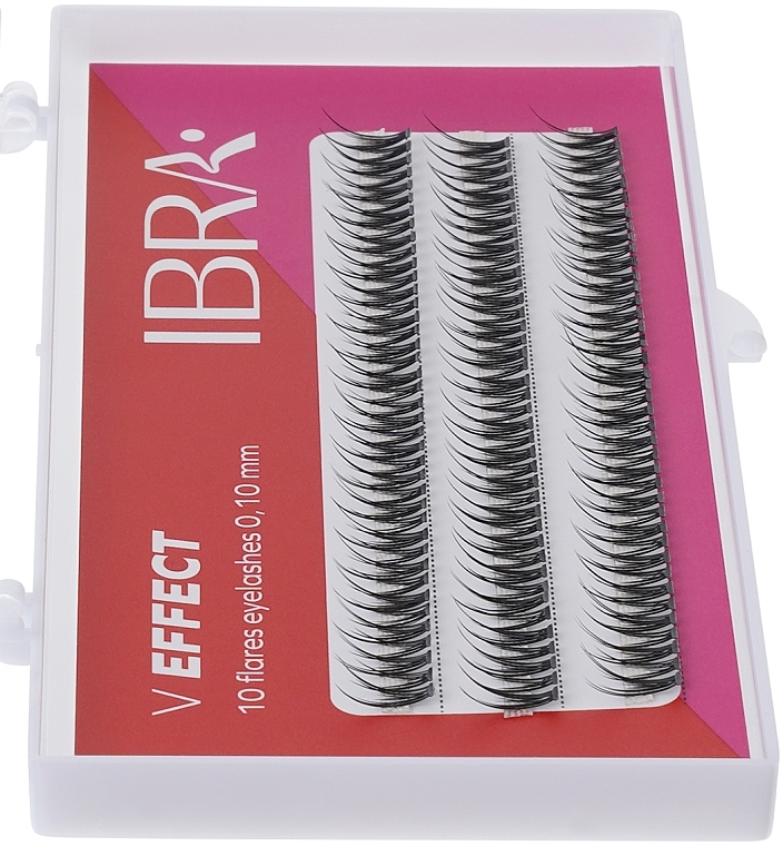 Künstliche Wimpern "V-Effekt" B 0.10, 8 mm - Ibra 10 Flares Eyelash — Bild N2