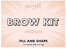 Augenbrauenset - Barry M Fill and Shape Brow Kit — Bild N2