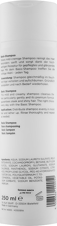 Feuchtigkeitsspendendes mild-cremiges Basis-Shampoo - Alcina Basis Shampoo — Bild N2