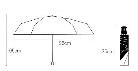 Automatischer Regenschirm PAR12CZ schwarz - Ecarla — Bild N3