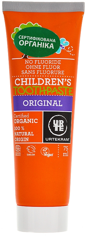 Organische fluoridfreie Kinderzahnpasta mit köstlichem Lakritz-Geschmack - Urtekram Childrens Toothpaste Original — Bild N1