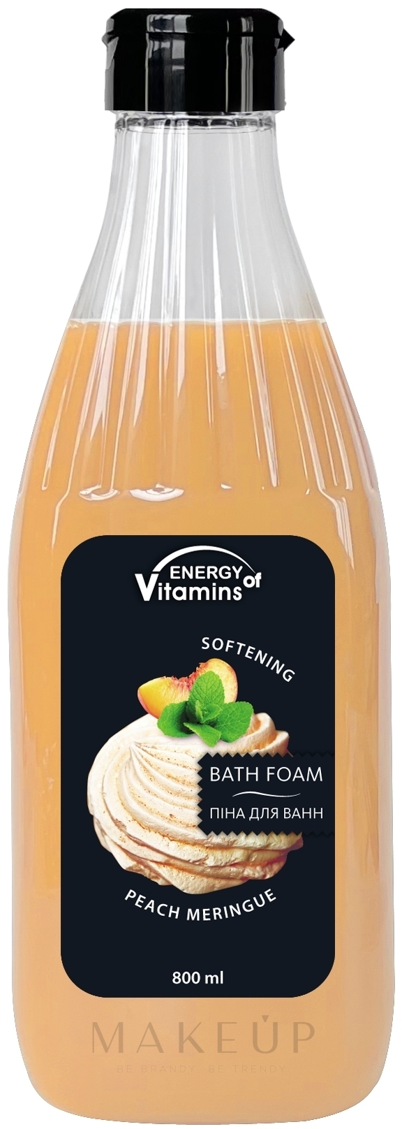Entspannender Badeschaum mit Pfirsichduft und Jojobaöl - Leckere Geheimnisse Energy of Vitamins — Foto 800 ml