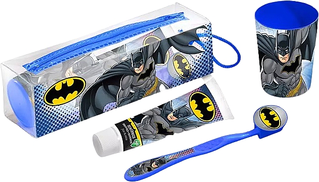 Set - Cartoon Network Batman (toothpaste/75ml + toothbrush/1pcs + glass/1pcs + case/1pcs) — Bild N1