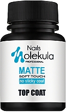 Decklack matt ohne Klebeschicht mit Samteffekt - Nails Molekula Top Coat Matte Soft Touch — Bild N2