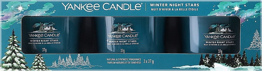 Duftende Minikerze im Glas - Yankee Candle Winter Night Stars Filled Votive — Bild N1