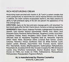 Feuchtigkeitsspendende Gesichtscreme - Holy Land Cosmetics Multi Vitamin Rich Moisturizing Cream — Bild N3