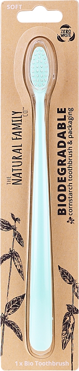 Biologisch abbaubare Zahnbürste weich türkis - The Natural Family Co Biodegradable Toothbrush — Bild N1