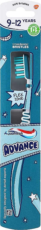 Kinderzahnbürste 9-12 Jahre weiß-türkis - Aquafresh Advance Soft Bristles — Bild N1