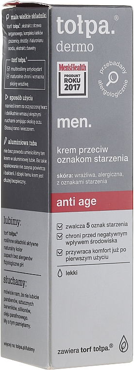 Regenerierende Anti-Falten Gesichtscreme für Männer - Tolpa Dermo Men Regenerating Anti-Wrinkle Cream — Bild N2