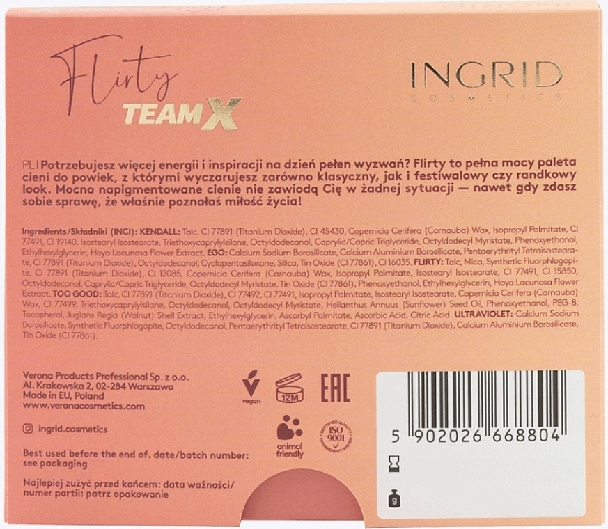 Lidschatten-Palette - Ingrid Cosmetics Team X Flirty Eyeshadow Palette — Bild N5