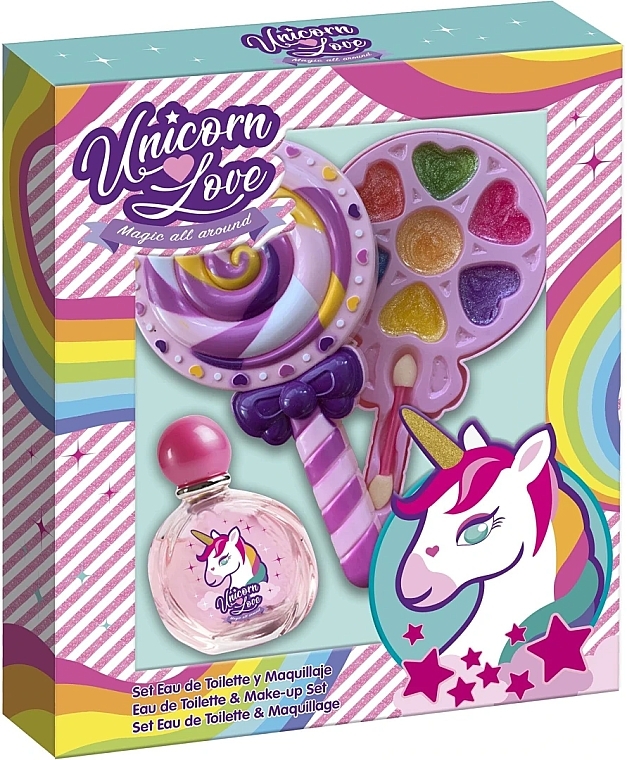 Make-up Set - Lorenay Unicorn Love Gift Set (edt/50ml + eyeshadow palette) — Bild N1