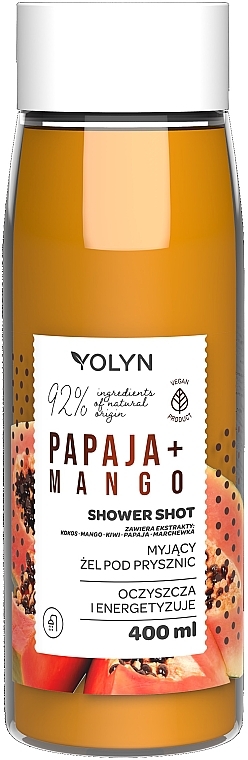 Duschgel Papaya und Mango - Yolyn Shower Shot — Bild N1