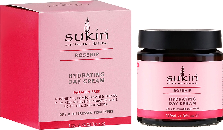 Tägliche feuchtigkeitsspendende Gesichtscreme mit Hagebuttenöl - Sukin Rose Hip Hydrating Day Cream — Bild N1