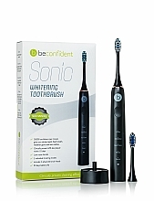 Düfte, Parfümerie und Kosmetik Elektrische Zahnbürste - Beconfident Sonic Whitening Electric Toothbrush Black/Rose Gold