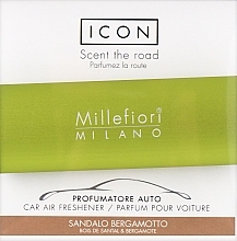 Düfte, Parfümerie und Kosmetik Auto-Lufterfrischer Sandelholz Bergamotte - Millefiori Car Air Freshener Sandalo Bergamotto Icon Classic Line