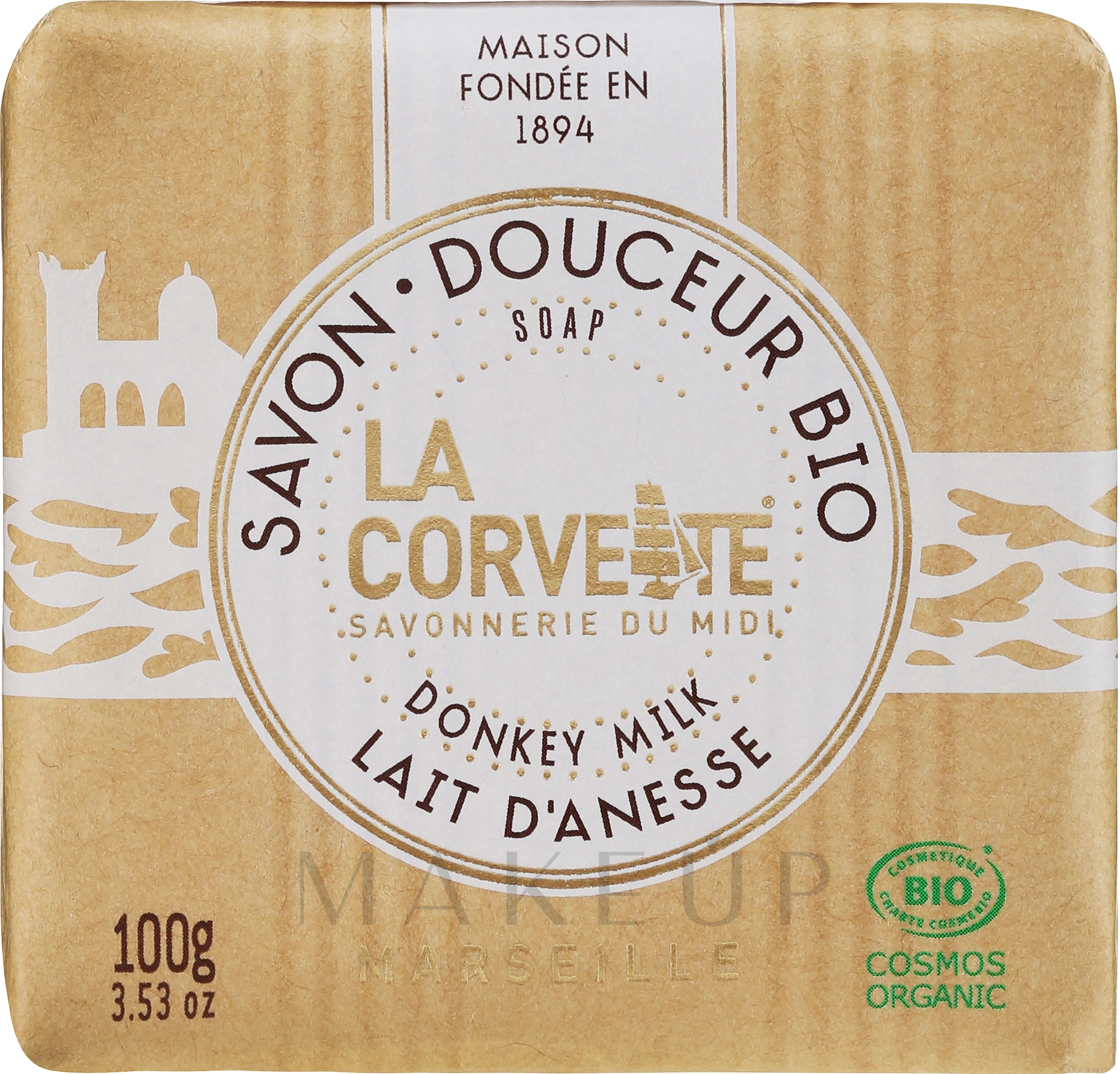 Bio Weichseife Donkey Milk - La Corvette Sweet Organic Donkey Milk Soap — Bild 100 g