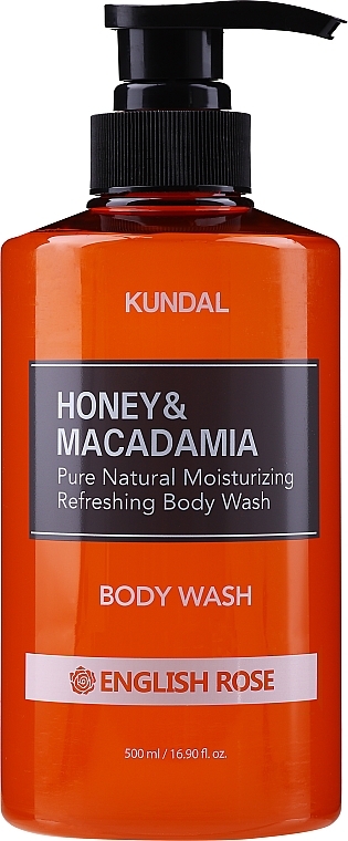 Duschgel mit englischer Rose - Kundal Honey & Macadamia Body Wash English Rose — Bild N3