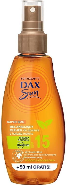 Bräunungs-Matcha-Öl SPF15 - Dax Sun — Bild N1