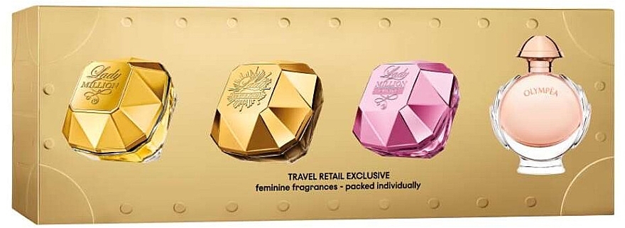 Paco Robanne Feminine Mini Travel Set - Duftset (Eau de Parfum 5ml x3 + Eau de Parfum 6ml)  — Bild N1