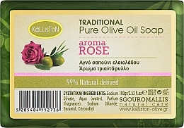 Düfte, Parfümerie und Kosmetik Traditionelle Olivenöl-Seife mit Rosenduft - Kalliston Traditional Olive Oil Soap