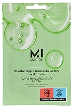 Düfte, Parfümerie und Kosmetik Revitalisierende Gesichtsmaske mit grünem Kaviar 2 %  - Marion Revitalizing Face Sheet Mask 