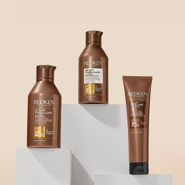 Glättende Creme für krauses und widerspenstiges Haar - Redken All Soft Mega Curls Hydramelt — Bild N6