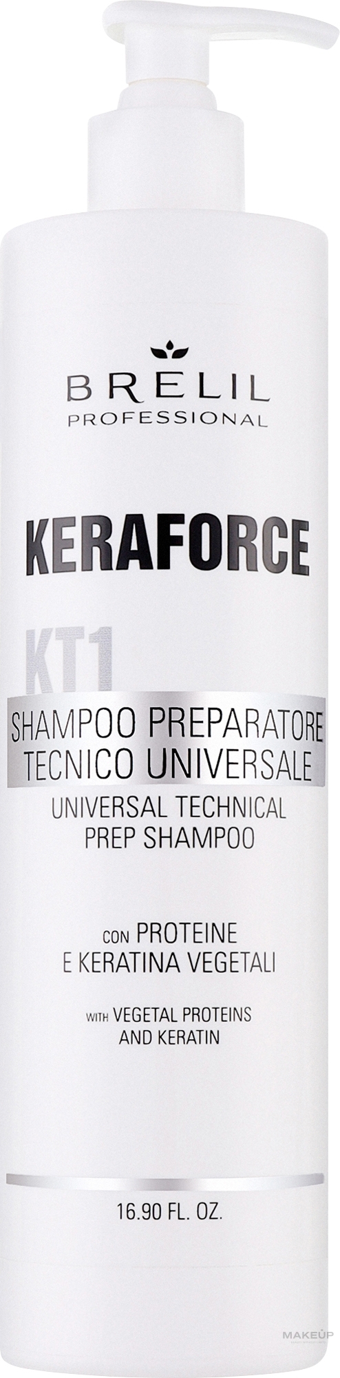 Vorbereitendes Shampoo - Brelil Keraforce KT1 Universal Technical Prep Shampoo  — Bild 500 ml