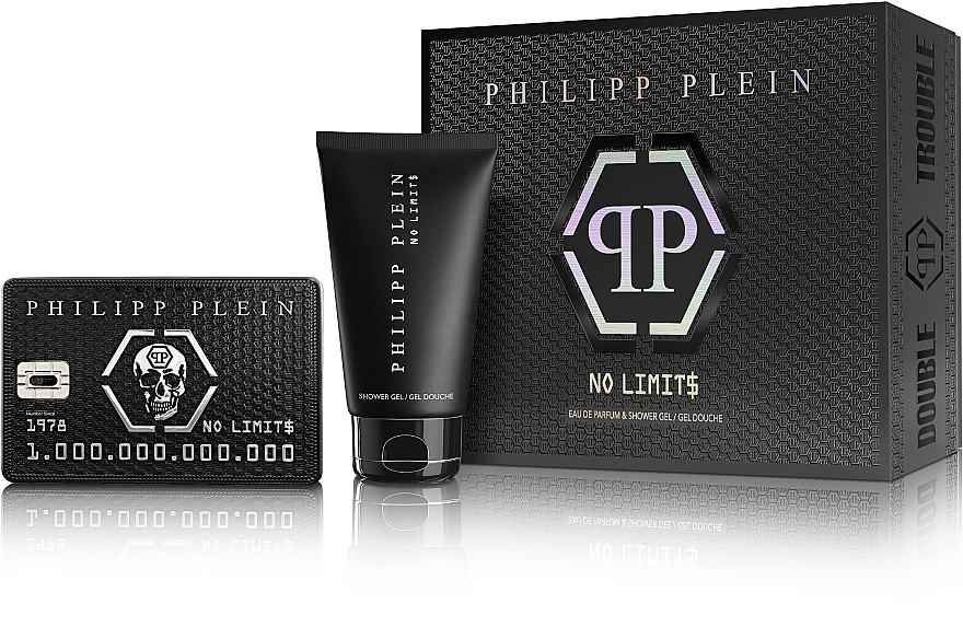 Philipp Plein No Limits Double Trouble Gift Set - Duftset (Eau de Parfum 90ml + Duschgel 150ml) — Bild N1