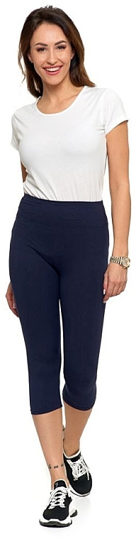 Klassische 3/4-Leggings für Damen, marineblau - Moraj — Bild N1