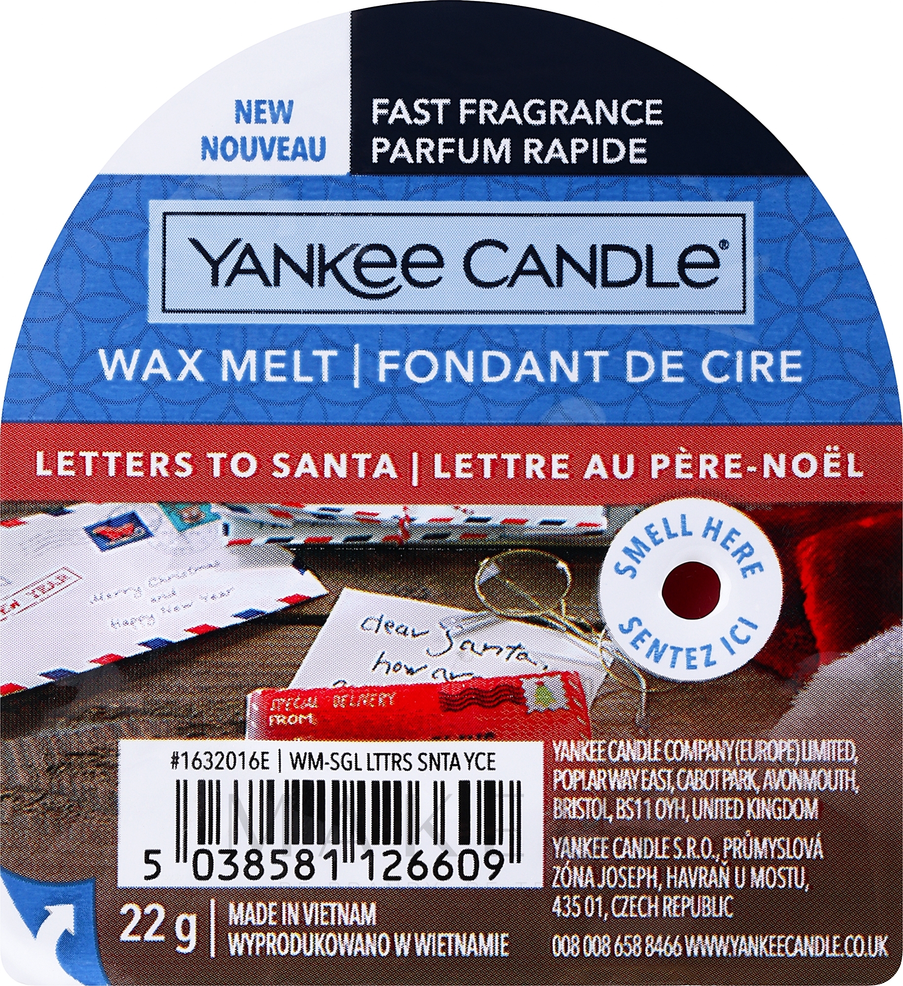 Aromatisches Wachs - Yankee Candle Classic Wax Letters To Santa — Bild 22 g