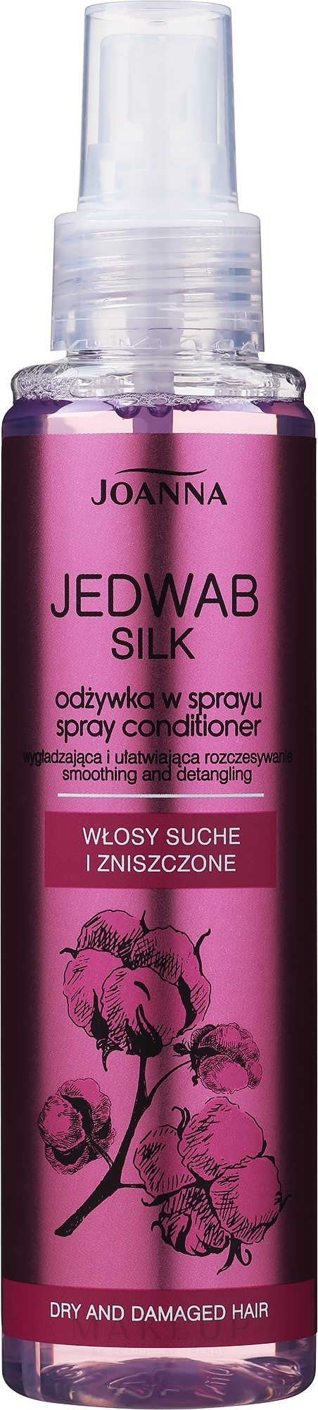 Glättender Conditioner im Spray für trockenes und strapaziertes Haar - Joanna Jedwab Silk Smoothing Spray — Bild 150 ml