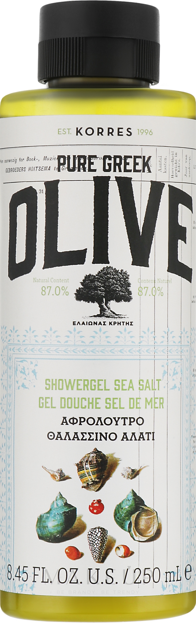 Duschgel mit Meersalz - Korres Pure Greek Olive Sea Salt Shower Gel — Bild 250 ml