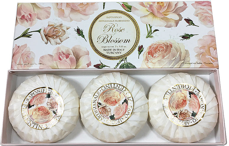 Seifenset Rose - Saponificio Artigianale Fiorentino Rose Blossom Soap — Bild N2