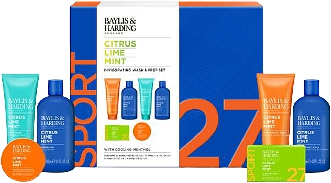 Set 6 St. - Baylis & Harding Citrus Lime Mint Invigorating Shower & Prep Gift Set — Bild N1