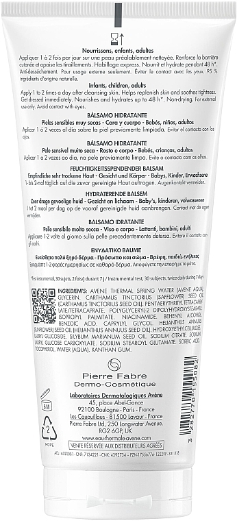 Feuchtigkeitsspendender Körperbalsam - Avene XeraCalm Nutrition Moisturizing Balm — Bild N2