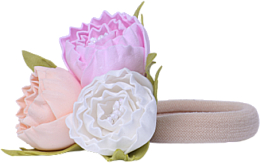Haargummi Weiß- Rosa-Pfirsichfarbene Igelblume - Katya Snezhkova — Bild N2