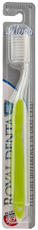 Zahnbürste mittel mit Silber-Nanopartikeln hellgrün - Royal Denta Silver Medium Toothbrush — Bild N2