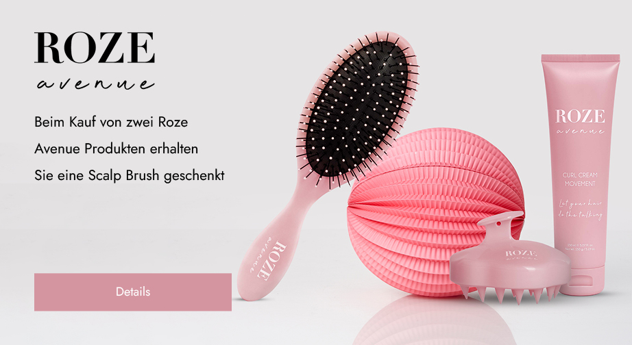 Beim Kauf von zwei Roze Avenue Produkten erhalten Sie eine Scalp Brush geschenkt