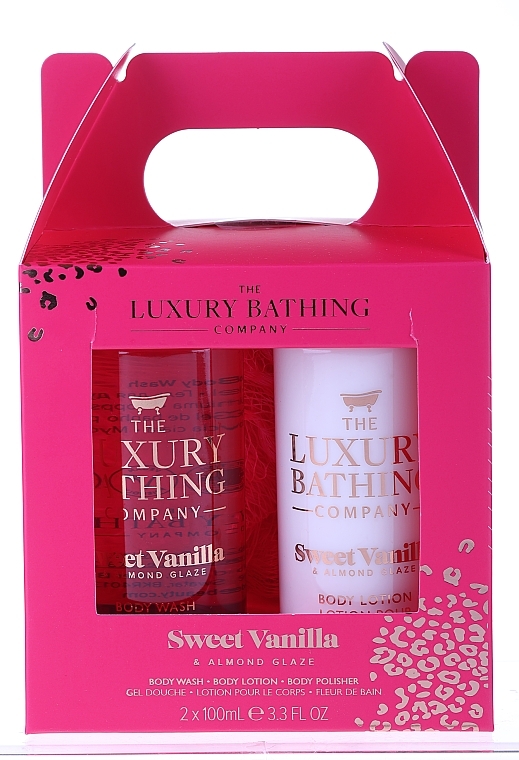 Set - Grace Cole The Luxury Bathing Sweet Vanila (Duschgel 100 ml + Körperlotion 100 ml + Badeschwamm) — Bild N1