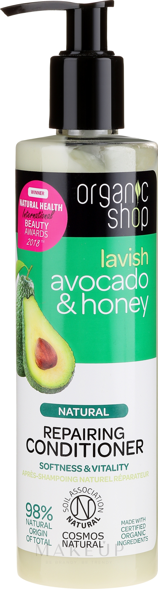 Regenerierende Haarspülung - Organic Shop Avocado & Honey Repairing Conditioner — Bild 280 ml