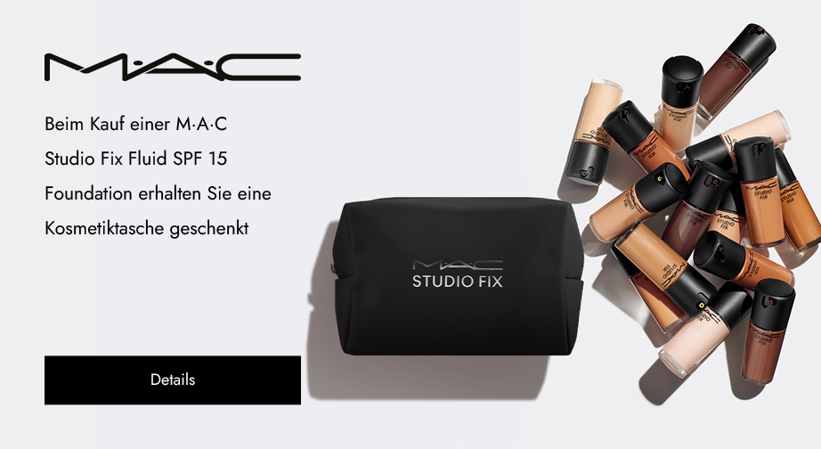 Beim Kauf einer M·A·C Studio Fix Fluid SPF 15 Foundation erhalten Sie eine Kosmetiktasche geschenkt