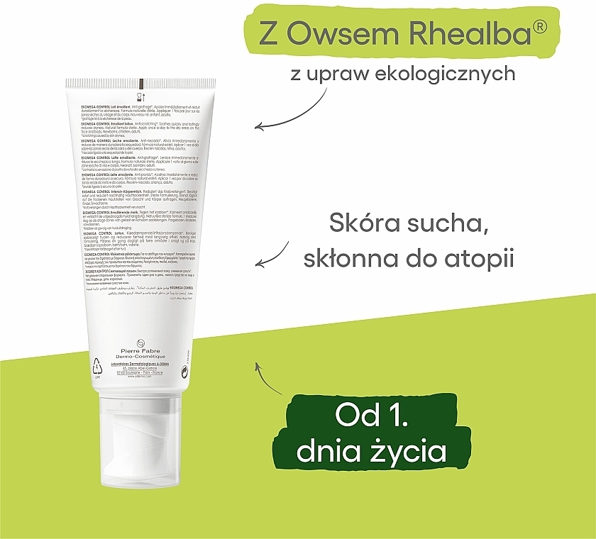 Leichte beruhigende Intensiv-Körpermilch gegen Juckreiz - A-Derma Exomega Emollient Cream — Bild N4