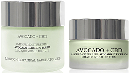 Düfte, Parfümerie und Kosmetik Gesichtspflegeset - London Botanical Laboratories Avocado+CBD Set (Gesichtsmaske für die Nacht 50ml + Augenkonturcreme 20ml)