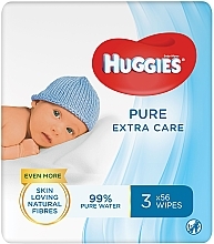 Düfte, Parfümerie und Kosmetik Feuchttücher für Babys Pure Extra Care 2+1, 3x56 St. - Huggies