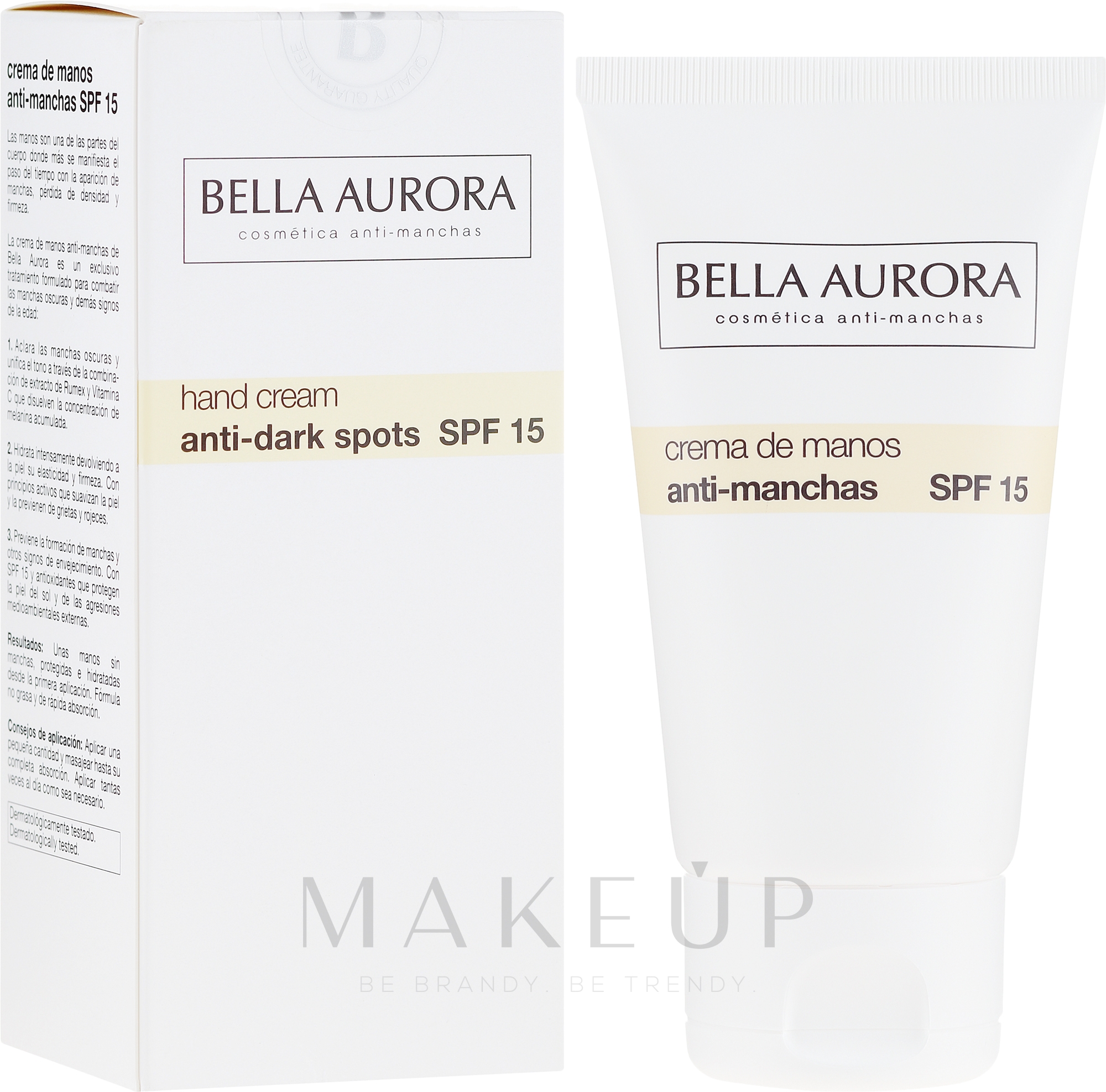 Handcreme gegen Pigmentflecken SPF 15 - Bella Aurora M7 Anti Dark Spots Hand Cream SPF15 — Bild 75 ml