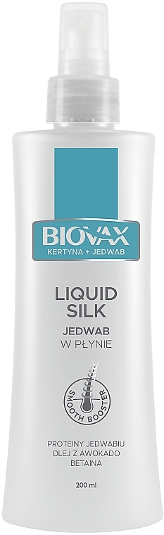 Haarserum mit Seide für leichte Kämmbarkeit - Biovax Keratin + Silk Serum — Bild N1