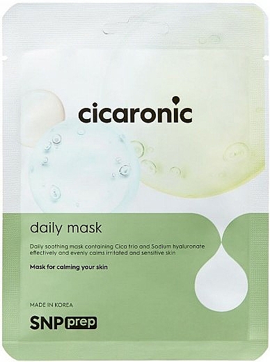 Beruhigende Tuchmaske für das Gesicht - SNP Prep Cicaronic Daily Mask — Bild N1