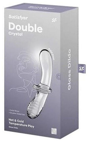 Glasdildo transparent - Satisfyer Double Crystal Transparente  — Bild N2